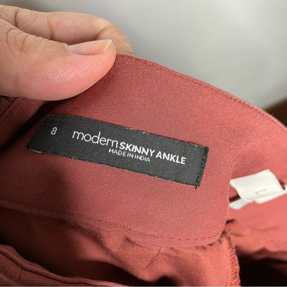 Loft modern skinny ankle pants deep rose pink women’s size 8 - Picture 6 of 7